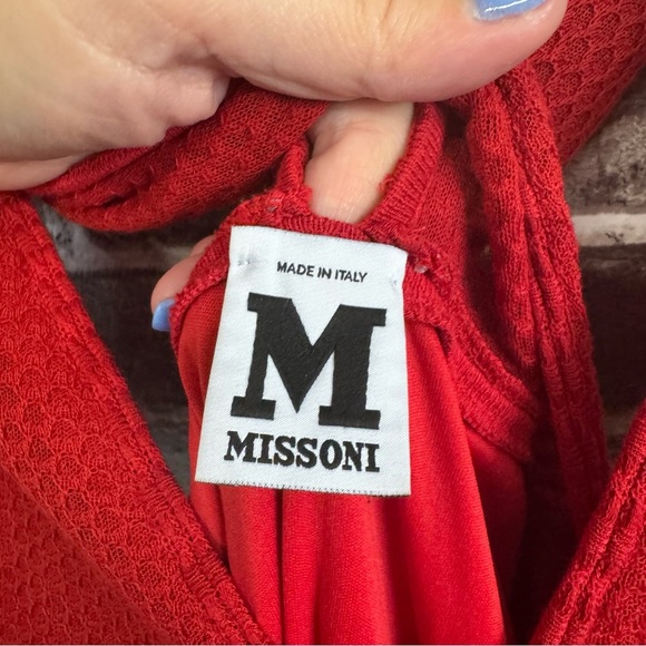 Missoni plunge neckline mini dress red - Picture 6 of 12